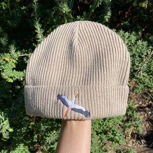 Stella / Stanley Organic Cotton Fisherman Beanie with Embroidered Stork